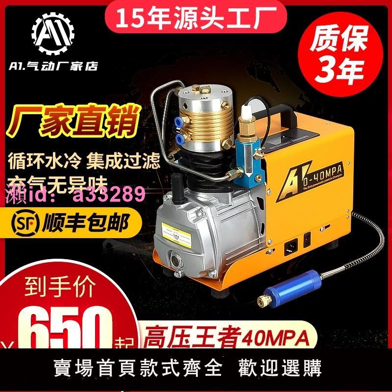 A1高壓打氣機30mpa空氣壓縮機40mpa單缸水冷氣泵潛水高壓氣泵