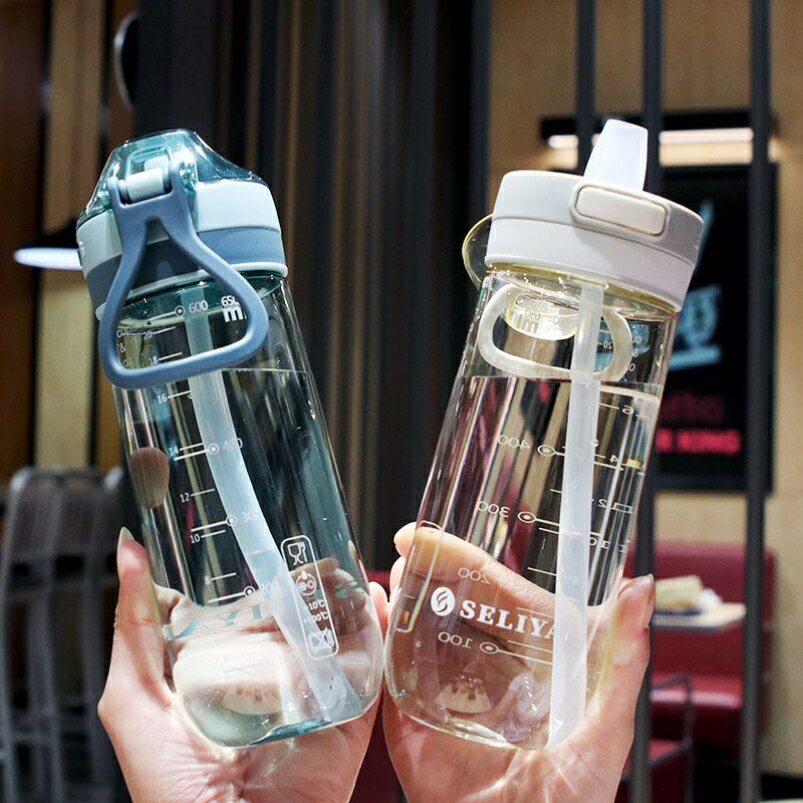 吸管杯 水壺 環保杯 高顏值帶吸管水杯女孕婦產婦專用少女網紅大人兒童小學生塑膠杯子『ZW5285』