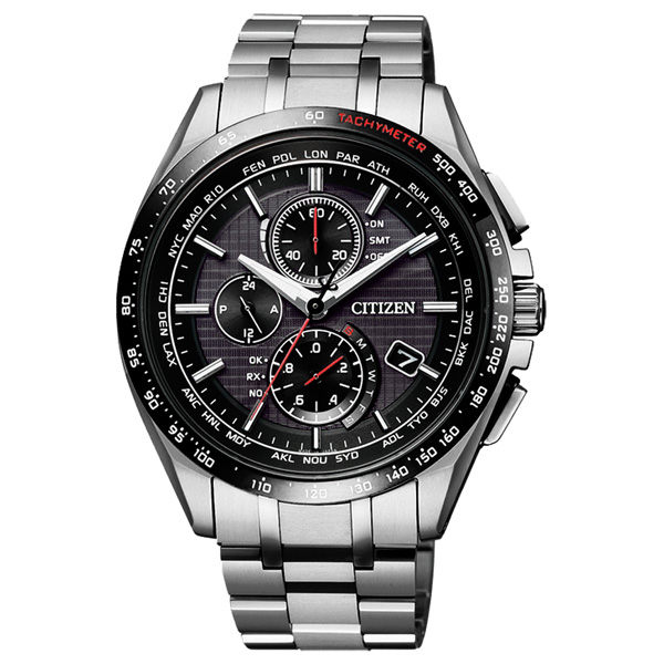 CITIZEN 星辰 AT8144-51E 新世代電波商務光動能腕錶/黑紅43mm｜樂天全館特惠中★指定刷卡回饋10%