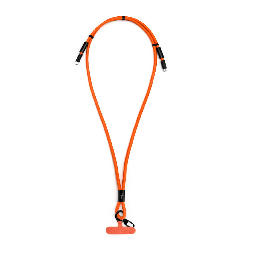 iSee PD快充掛繩 USB-C TO C 2in1 60W 1.5M 強韌夾片 支援資料傳輸 (IC-CC236)【領券滿額再折千12/31止】 0