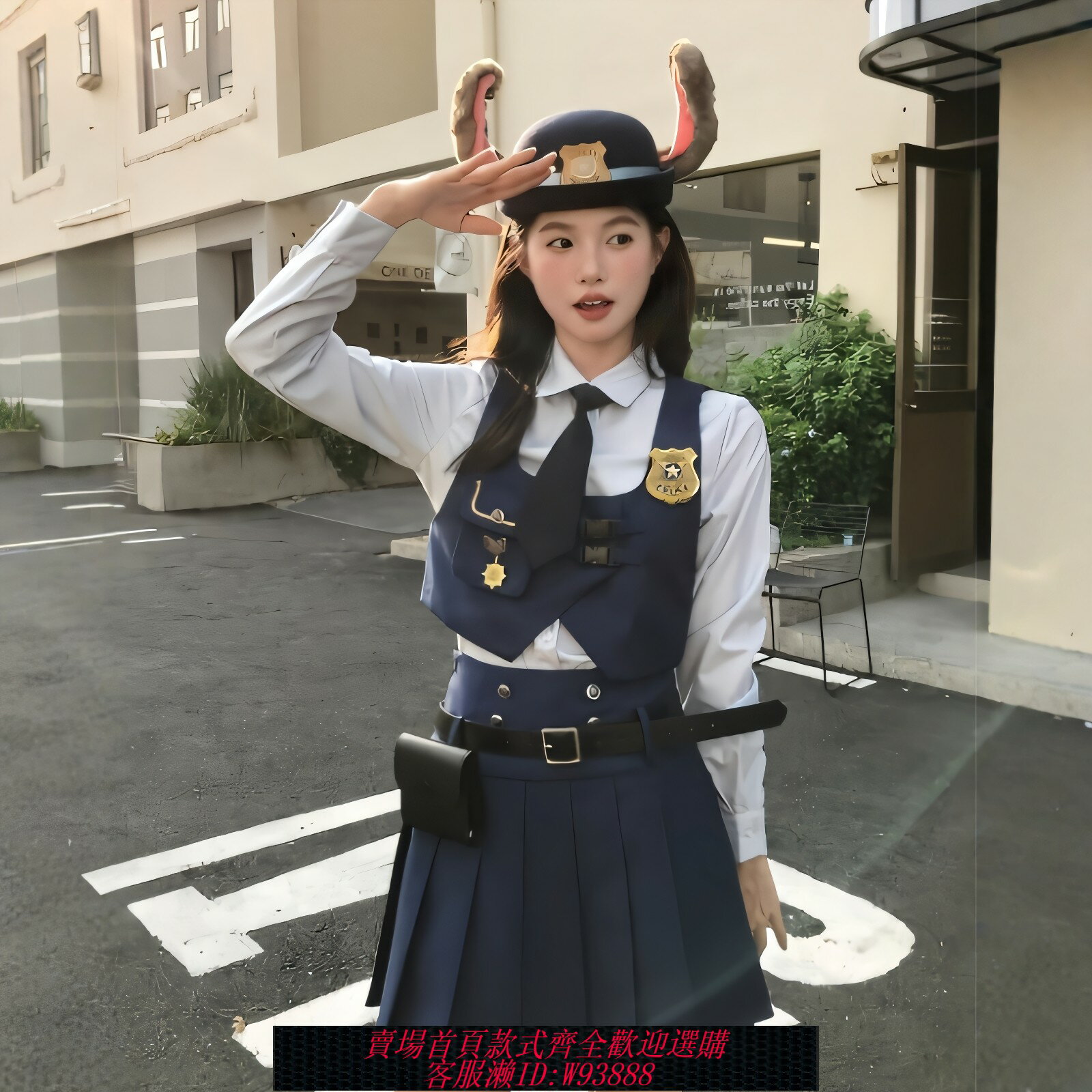 {臺灣公司貨 可打統編}迪士尼環球影城聖誕遊園穿搭朱迪兔子警官cos衣服成人公主裙秋冬