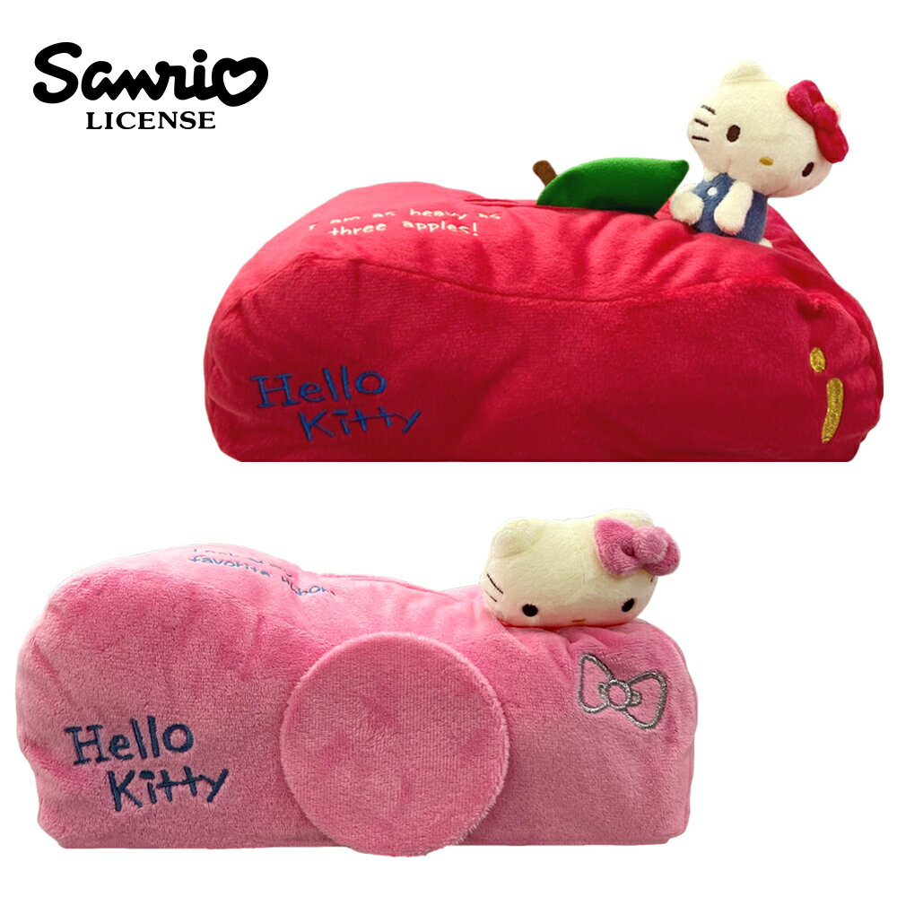 【日本正版】凱蒂貓 衛生紙套 面紙盒 絨毛面紙套 居家擺飾 Hello Kitty