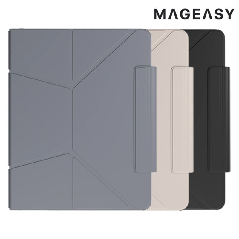 平板保護套 MAGEASY Apple iPad Pro 11 2024/M4 LIFT 增高支架保護殼 平板皮套 可站立 翻蓋 側翻 休眠喚醒【愛瘋潮】