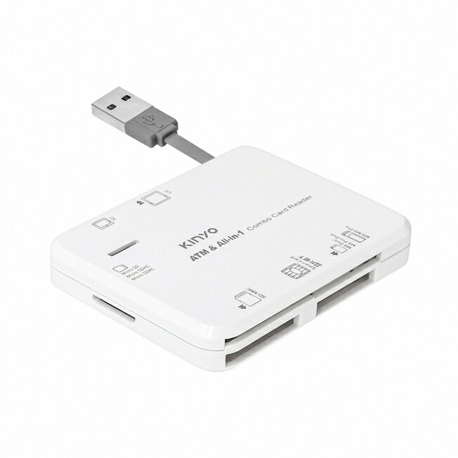 KINYO/耐嘉/多合一晶片讀卡機/KCR-6253/晶片卡/TF卡/SD卡/MS/CF/XD/報稅健保卡自然人憑證讀取 1