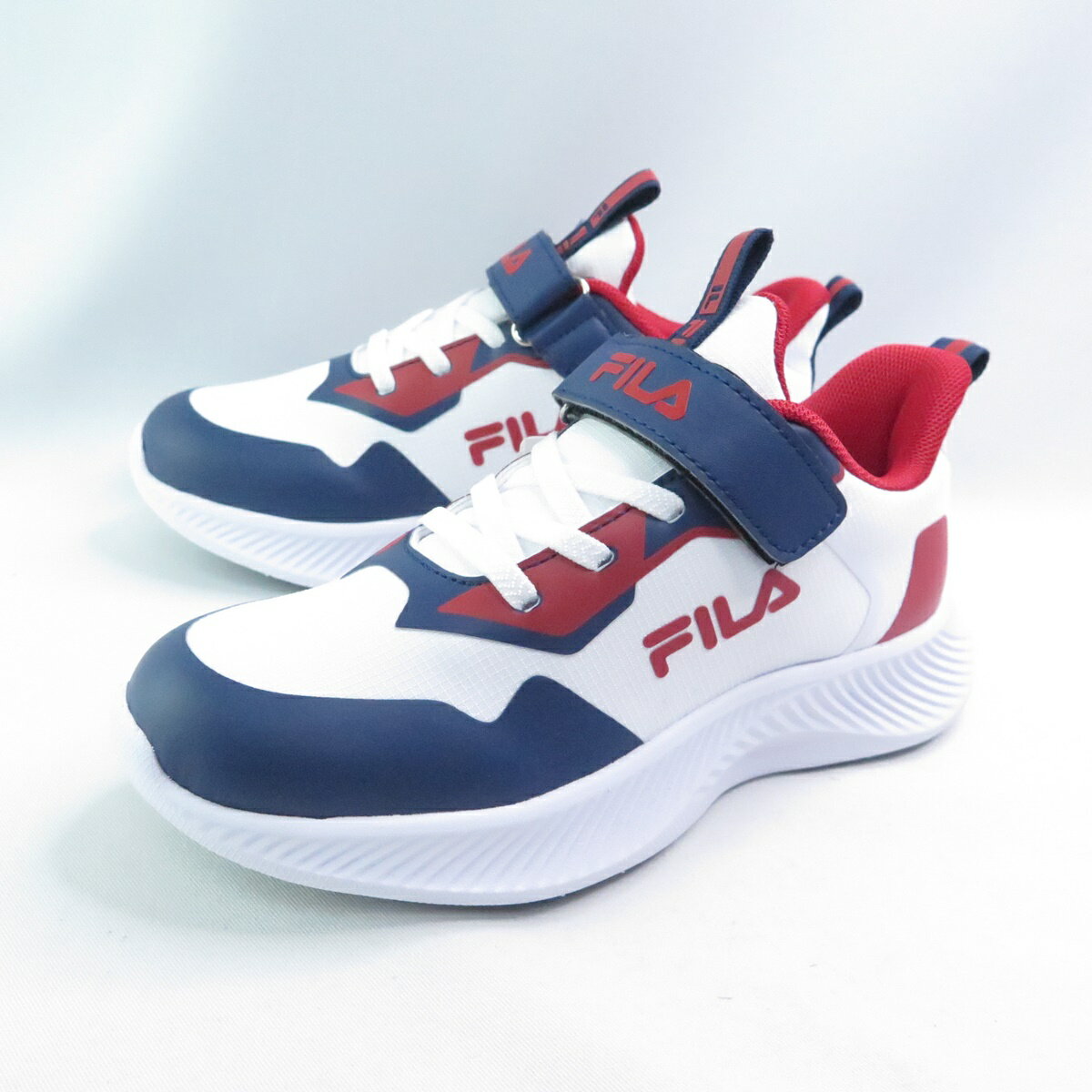 FILA 慢跑鞋 3J438Z132 中大童鞋 運動鞋 足弓支撐 抗菌防臭 藍【iSport愛運動】