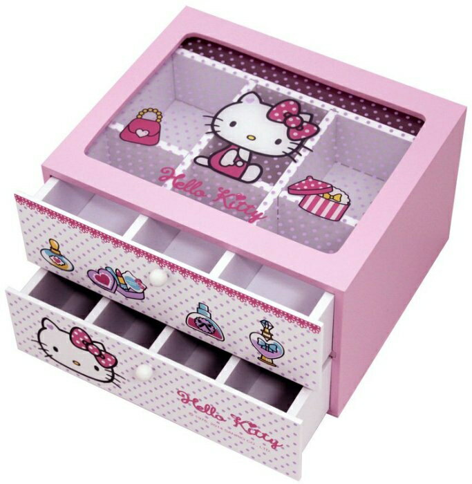 【震撼精品百貨】Hello Kitty 凱蒂貓 珠寶抽屜盒 粉【共1款】 震撼日式精品百貨