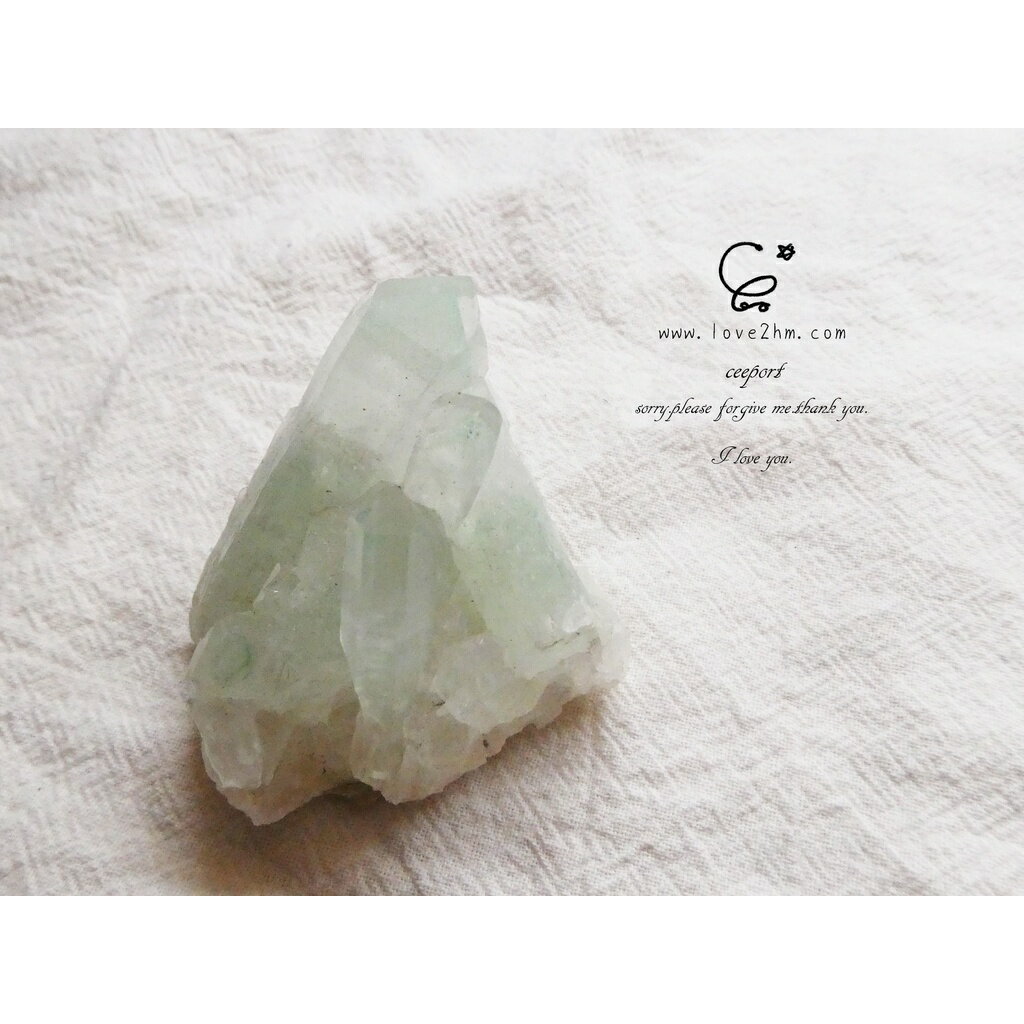綠幽靈晶簇 21964/綠幽靈水晶/水晶飾品/ [晶晶工坊-love2hm]