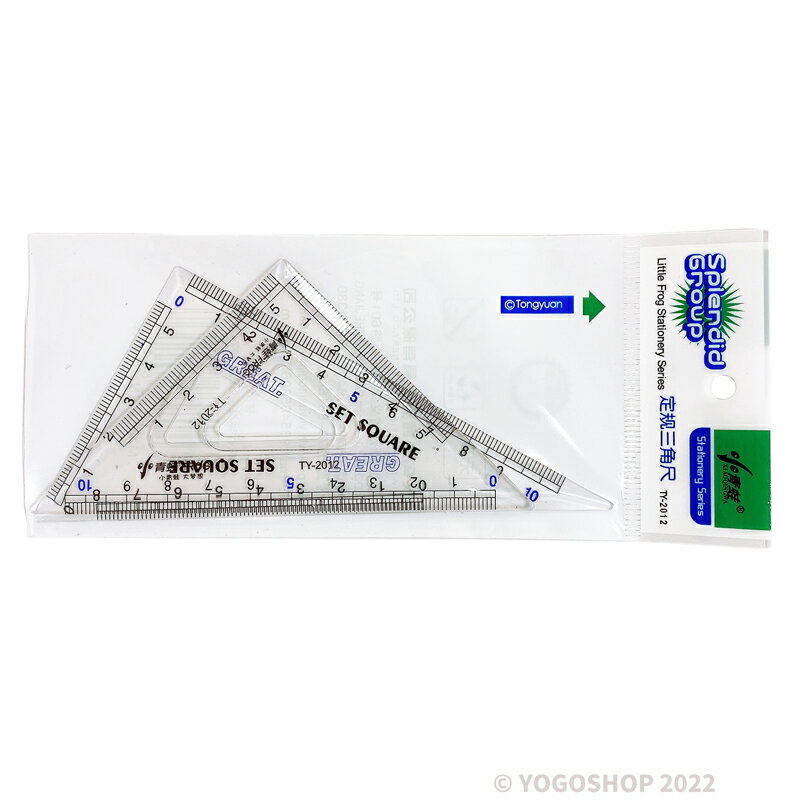 小青蛙 定規三角尺 TY-2012/一組入(定12) 三角板 90度 直角尺 繪圖尺 透明尺 塑膠尺 小學生文具 學生文具用品 -萬-阡【APP滿額下單4%點數(單一帳號最高1000點)】7/31止 1