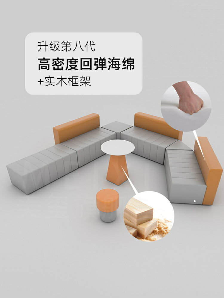 簡約辦公室創意沙發茶幾組合套裝售樓處休閑商務接待休息區異形 沙發/l型沙發/沙發床/雙人沙發/單人沙發/懶人沙發/貓抓皮沙發/三人沙發/沙發椅/小沙發/組合沙發/辦公沙發