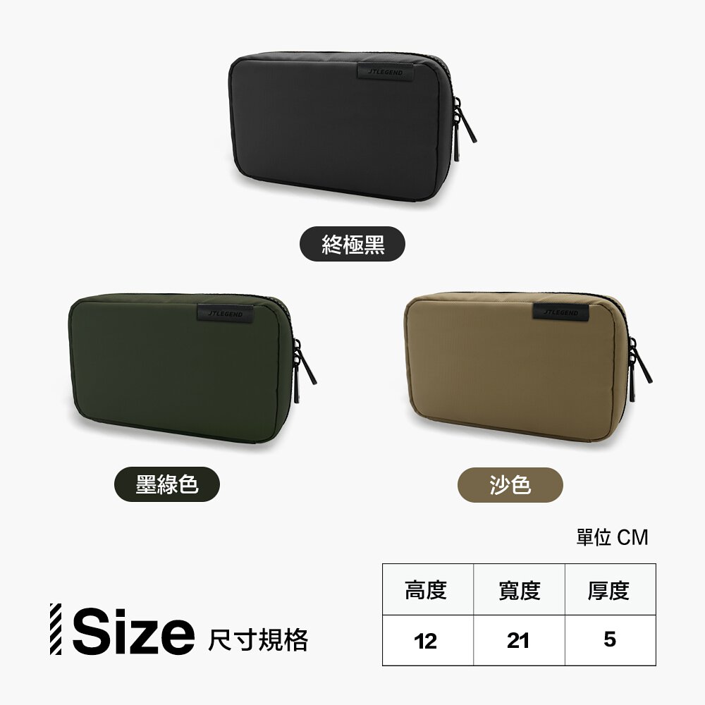 JTLEGEND NESS 收納包 多功能 防潑水 隨身 外出 3C配件 行動電源 充電線 耳機 觸控筆 旅行 4