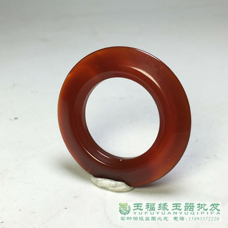古玉老玉環瑪瑙環戰國環仿古白瑪瑙三才環袈裟環平安扣玉髓配飾| 協貿