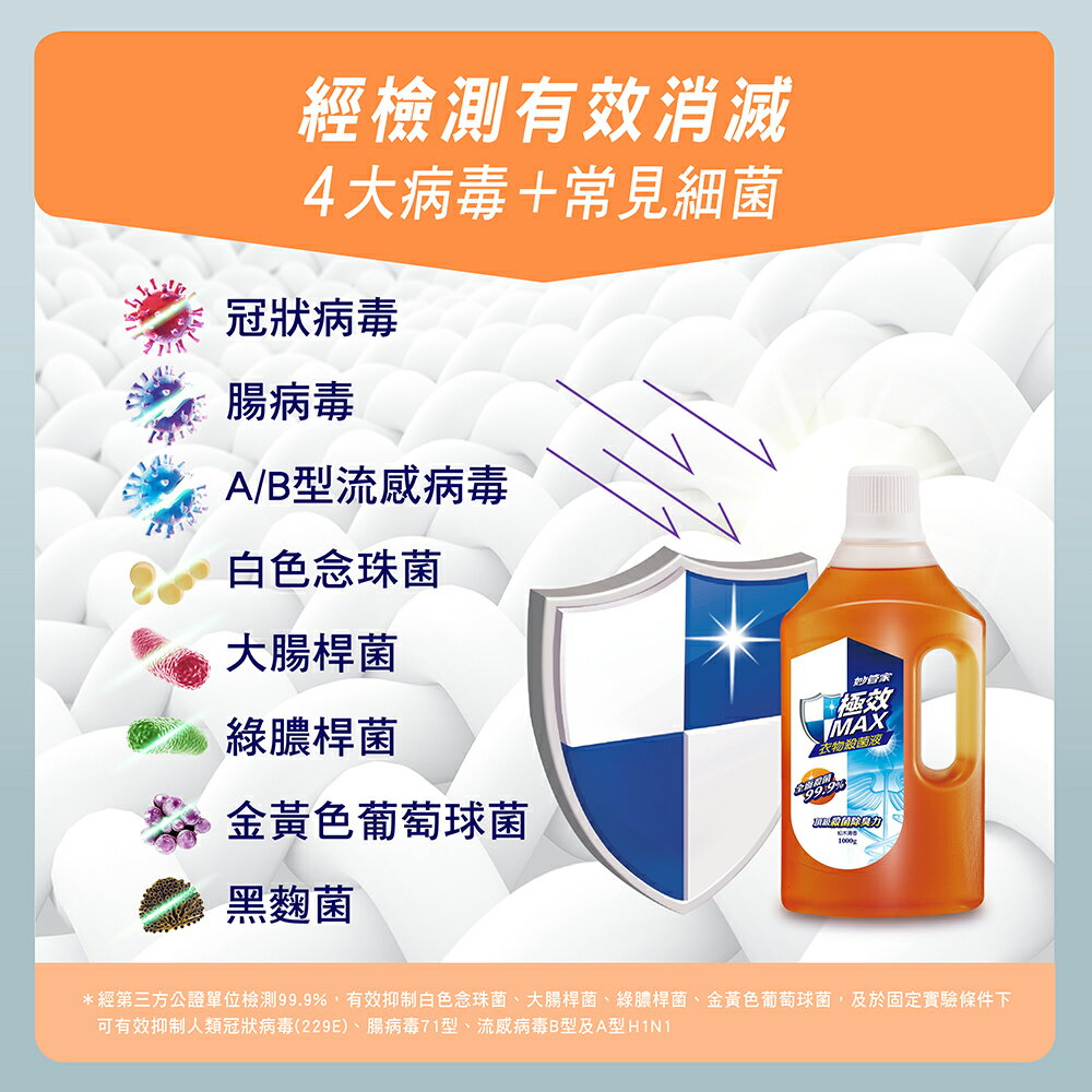 【妙管家】抗菌洗衣精4000g(3入)衣物殺菌液1000g(2入)【全館免運】 4