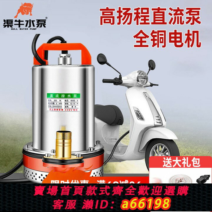 【臺灣公司 可開發票】直流潛水泵48v60v家用農用澆菜12v小型72v電動電瓶車專用抽水泵