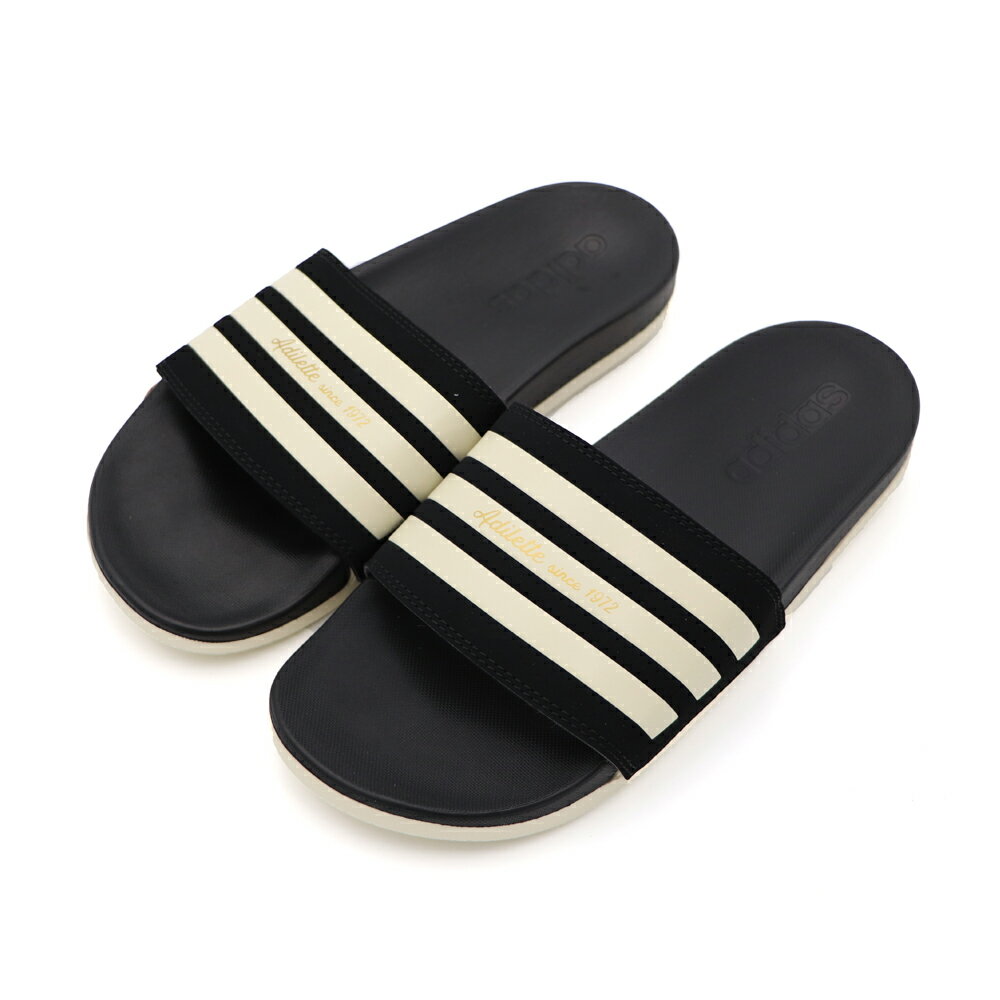 【 滿額折】 Adidas Adilette Comfort 黑白  海綿 拖鞋 男女款 NO.H4769【GW5966】