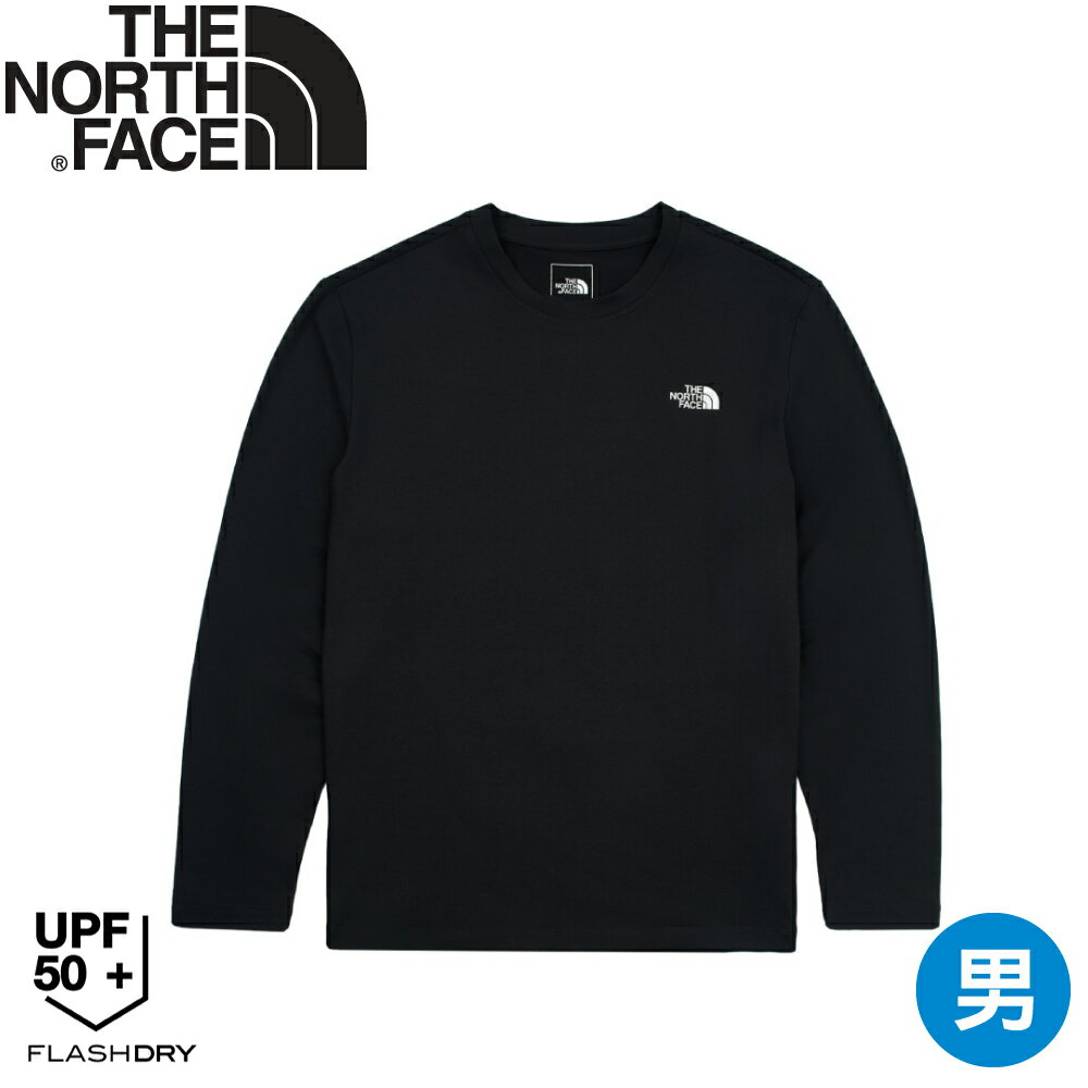 【The North Face 男 保暖長袖T《黑》】89ZY/登山/圓領/長T/健行/保暖T/抗UV
