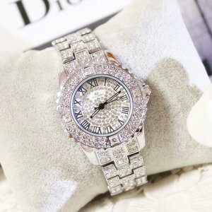 【可開發票】閃亮新款BS滿天星手錶女奢華水鑽錶滿鑽手錶鑽石手錶時裝錶—聚優購物網