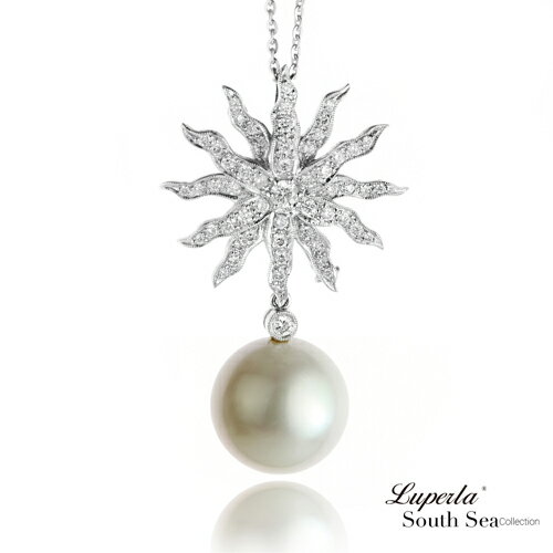 大東山珠寶 璀璨真鑽頂級南洋珠項鍊 愛是滿心溫暖 墜飾 胸針兩用款