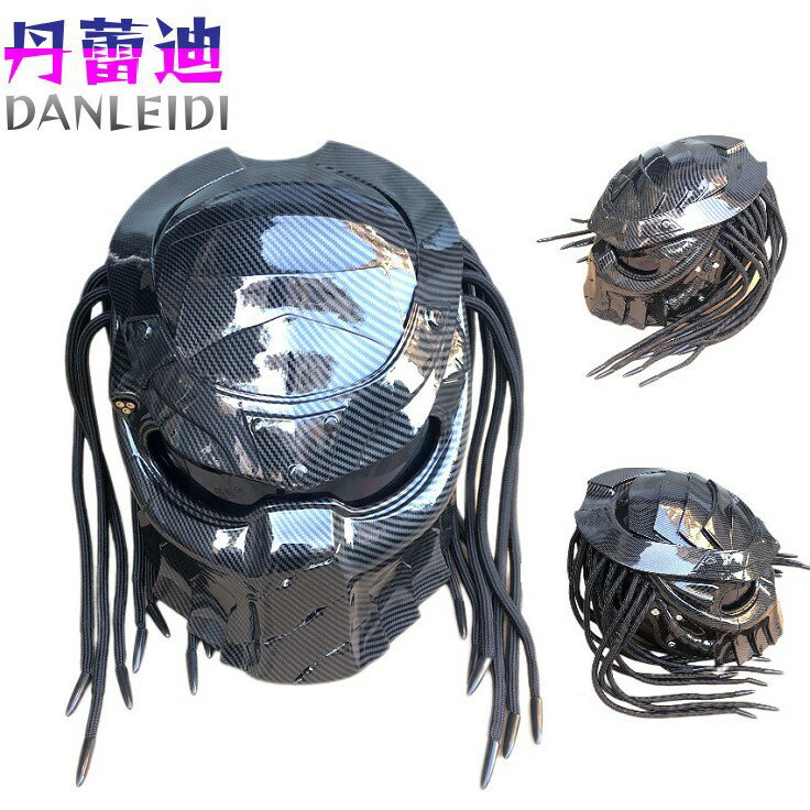 【DOT ECE認證】全罩安全帽 機車安全帽 機車安全帽 騎行頭盔 哈雷頭盔 鐵血戰士造型 異形風格 酷炫電鍍鏡片 重機騎士專用