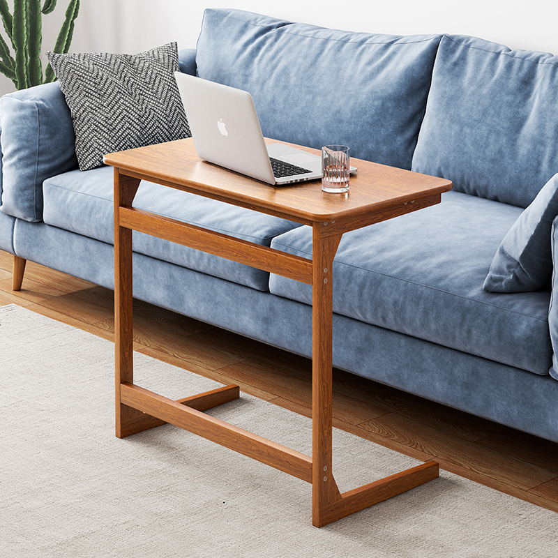 床邊桌實木色簡約家用臥室沙發可移動小書桌簡易學生筆記本電腦桌