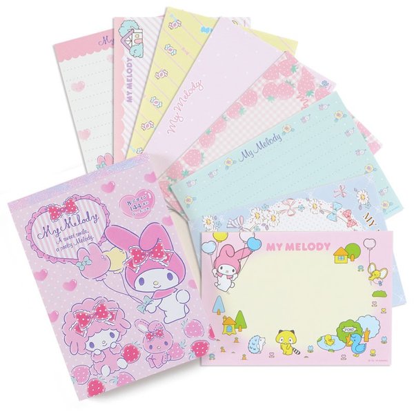 大賀屋 美樂蒂 信紙 文具 三麗鷗 便條本 便條 my melody 日本製 正版 授權 L00010627