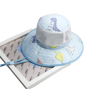 親子款防護飛沫罩嬰兒防曬帽兒童遮陽帽子男童寶寶夏季網眼漁夫帽