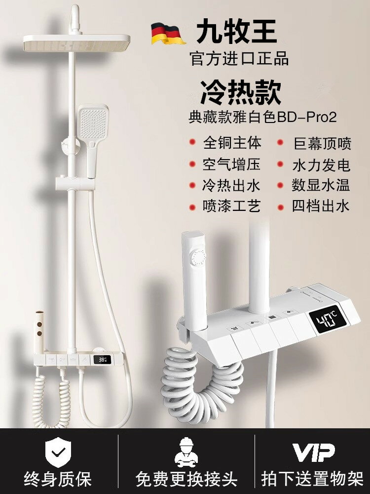 {可打統編 保固一年}全銅槍灰淋浴花灑套裝家用衛浴衛生間淋雨沐浴器浴室洗澡增壓噴頭 0