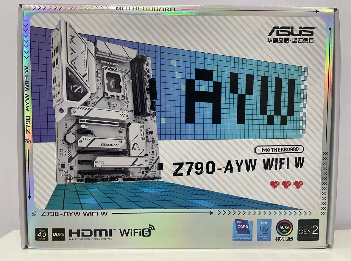 【現貨速發】華碩 Z790-AYW WIFI W 主機板 箱說碼合一 電腦主機板 電競主機板 支援DDR5 工廠直銷