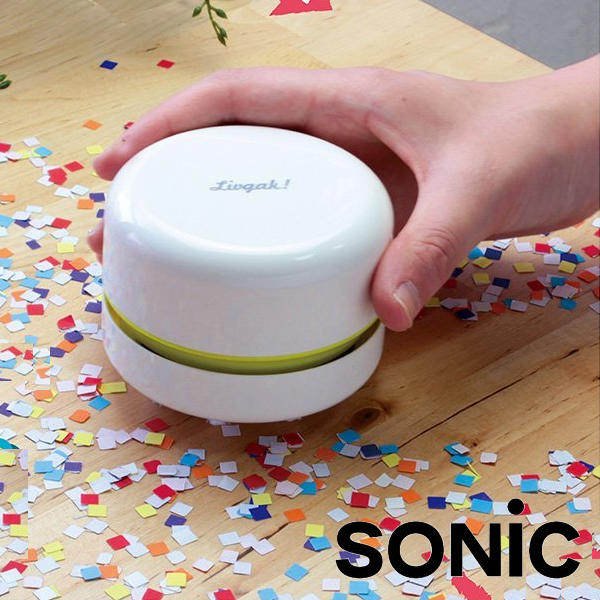 吸塵器 日本 SONIC 免插電迷你桌面吸塵器 ( LV-1845 ) 白色
