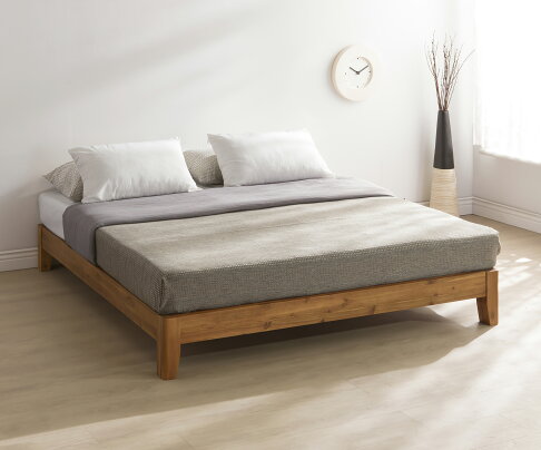 Molly 茉莉柚木本色全實木床底-6尺(雙人加大)實木製造、低甲醛、雙人加大、柚木實木【myhome8居家無限】★APP下單享點數4% 1