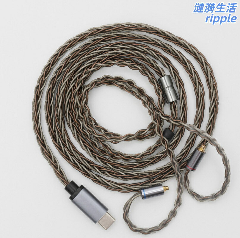 【鍍銀混編】耳機升級線 MMCX耳機線 Type-C耳機線 平衡耳機線 單晶銅線材 銀銅混編 8股編織 2.5mm 4.4mm 高解析音質 發燒級音頻線