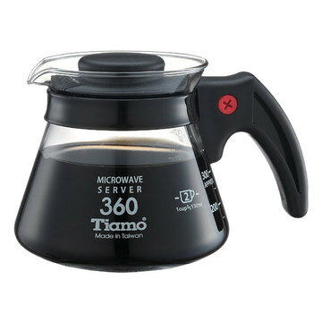 金時代書香咖啡 Tiamo 耐熱玻璃咖啡壺 360cc 透過SGS檢測 HG2294BK