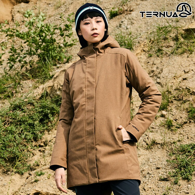 TERNUA 女環保紗防水透氣連帽保暖外套1643071 /城市綠洲（登山、旅遊、都市穿搭）