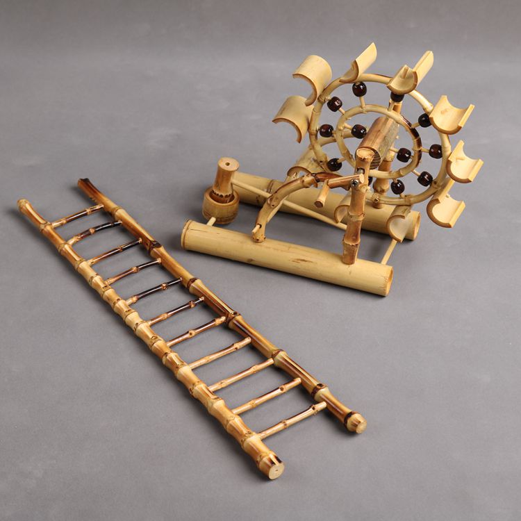 包郵懷舊竹木制品風車家具裝飾品擺件工藝品茶幾臥室擺設創意家居 2