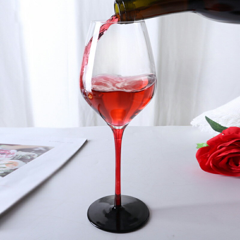 紅挺輕奢紅酒杯套裝家用醒酒器水晶玻璃葡萄酒高腳杯創意高檔奢華