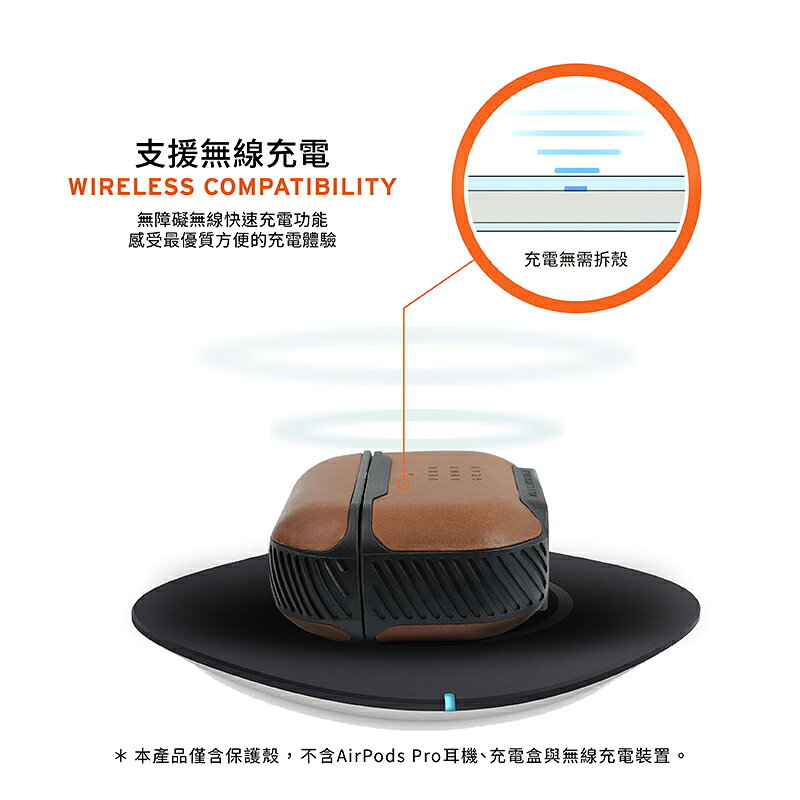 UAG 耐衝擊 皮革款 防塵 防摔殼 軍規 耳機殼 保護殼 適用於AirPods Pro 2