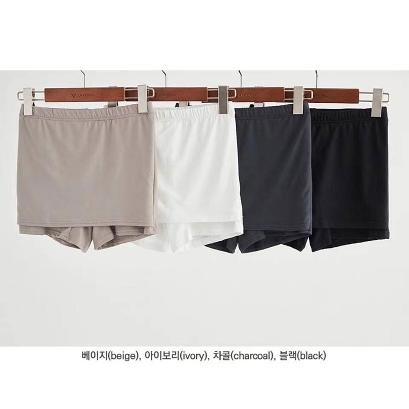 ANNAS 正韓發熱安全褲 雙層 安全褲 內搭褲 打底褲 防走光 短褲 熱褲 內褲 襯裙 棉質 彈性 磨毛 保暖 韓國 9