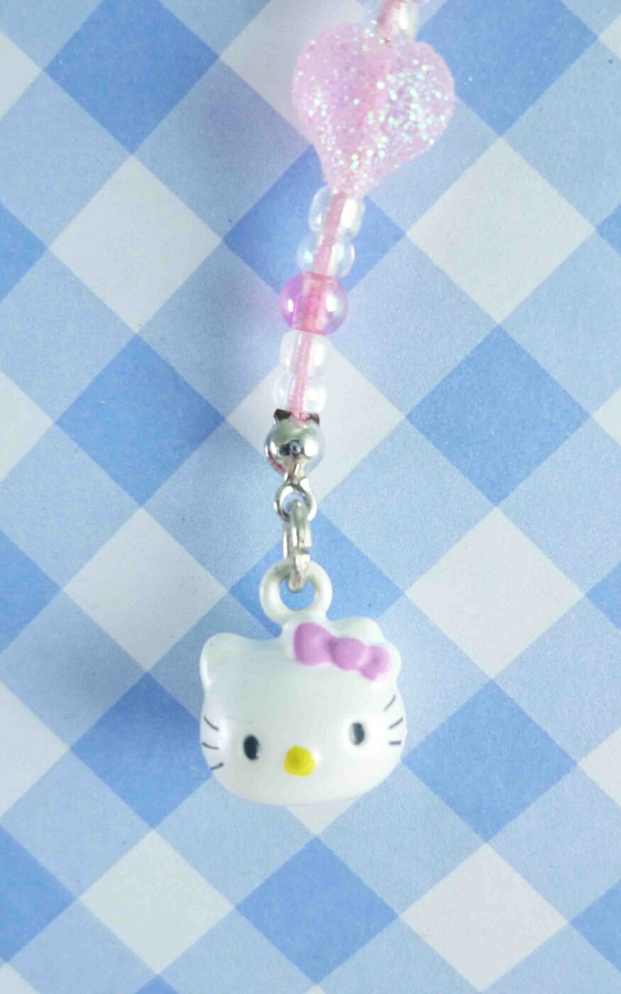 【震撼精品百貨】Hello Kitty 凱蒂貓 KITTY手機吊飾-鈴鐺吊飾-粉白頭 震撼日式精品百貨