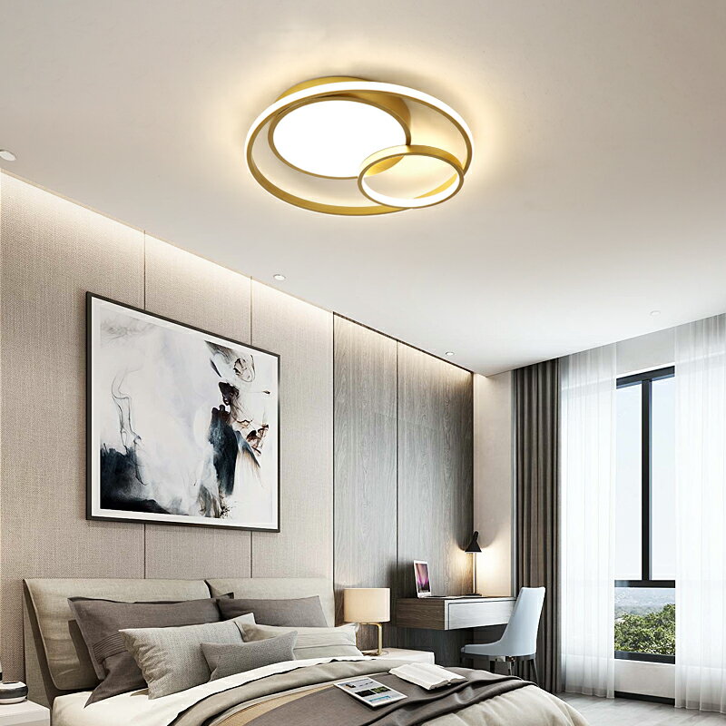 北歐臥室燈溫馨浪漫輕奢吸頂燈現代簡約創意個性led家用房間燈飾