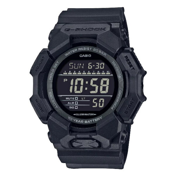 CASIO卡西歐 G-SHOCK GD-010 系列 GD-010-1A1 10年電力數位錶 黑 51.9mm ｜樂天全館特惠中★指定刷卡回饋10%