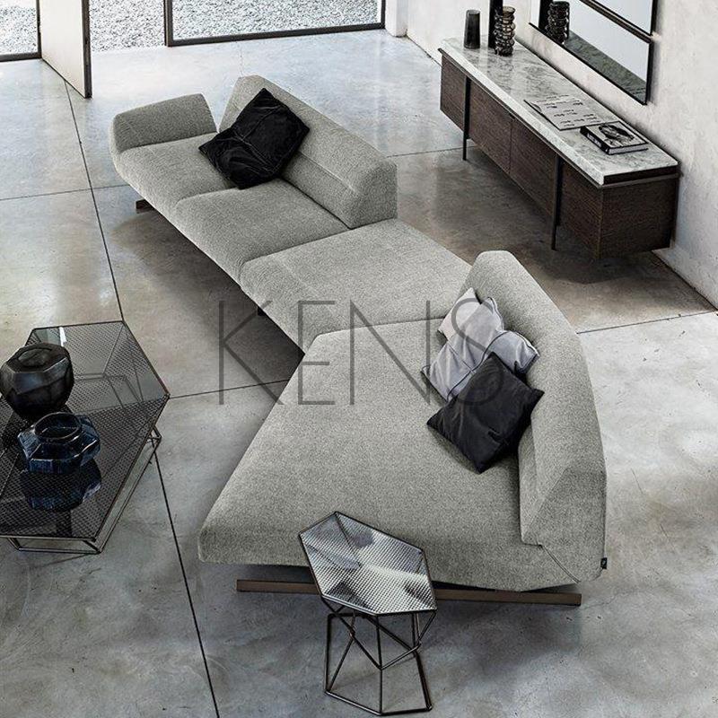 【KENS】沙發 沙發椅 意式極簡客廳輕奢現代簡約小戶型科技布乳膠貴妃沙發北歐布藝沙發