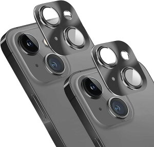【日本代購】SUPTMAX iPhone 手機鏡頭蓋 9H玻璃 鋁合金 防刮 高透光 iPhone 14/14 Plus 黑色
