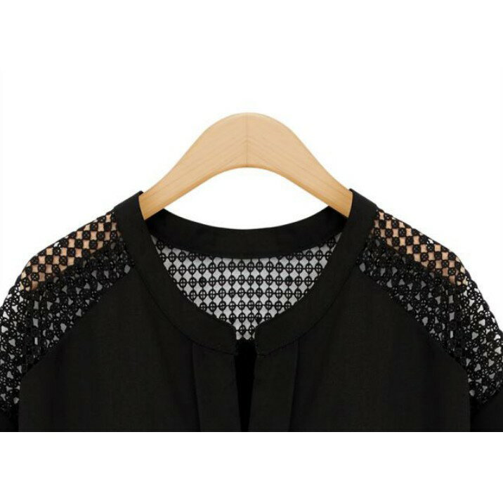 中大尺碼女裝 棉麻上衣 大尺碼上衣 韓版短袖棉麻衫 洞洞寬鬆上衣 小V領T恤 櫻桃嚴選 超讚CP值 胖MM 都可以穿 2