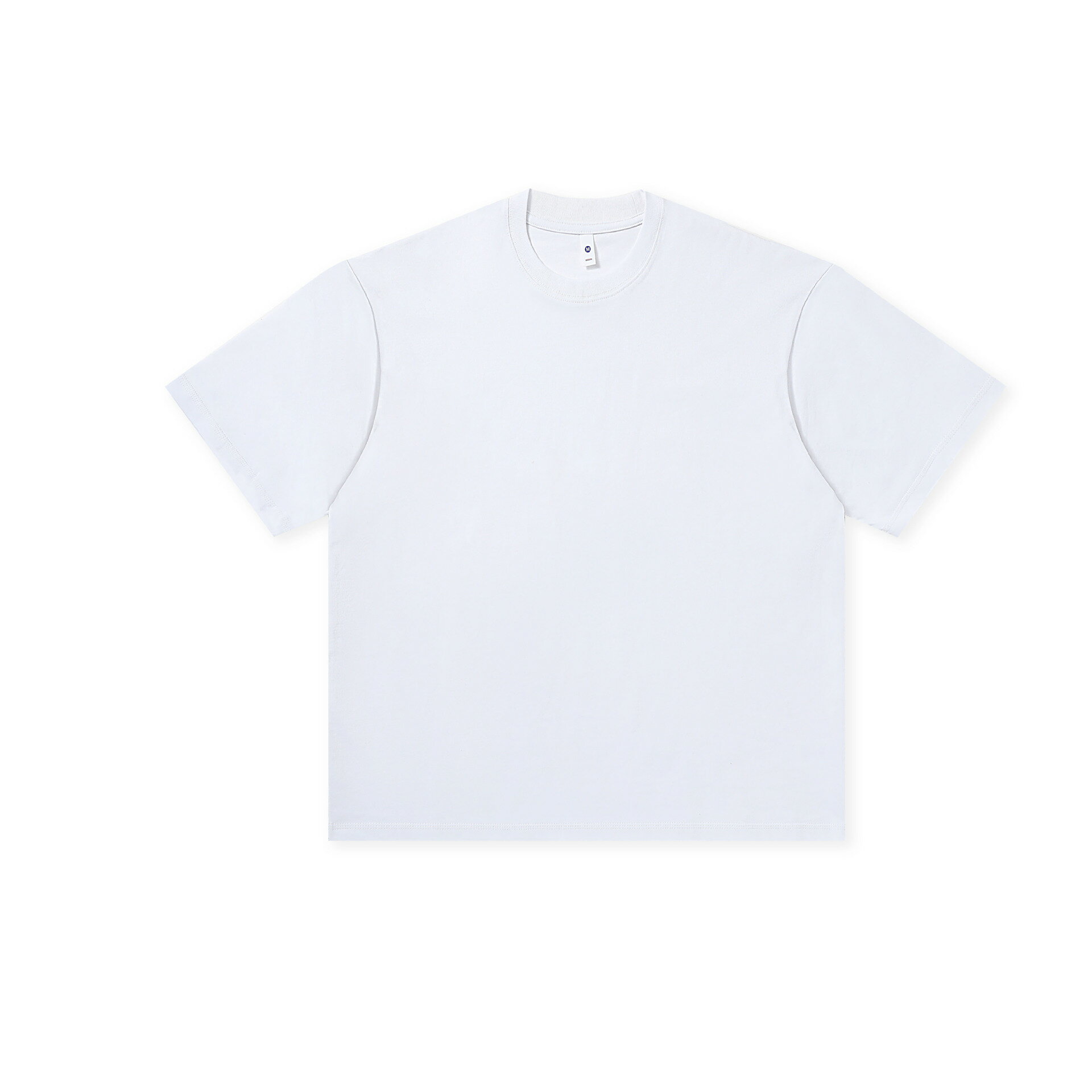 【喜挖】250g內搭內搭衫女春短袖純棉落肩T恤男圓領純色情侶純棉款 0