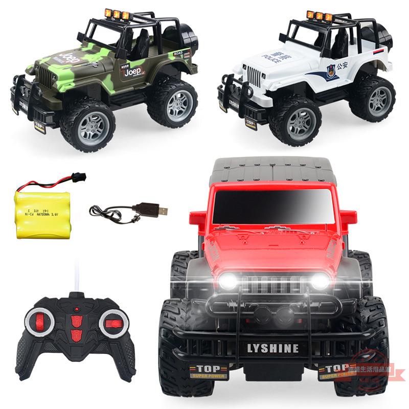 電動兒童四通遙控車玩具 1:18越野車賽車模型玩具可充電禮品地攤