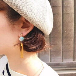 PS Mall 日系馬卡龍糖果色壓克力長條耳墜 耳飾 耳釘 耳環【G024】