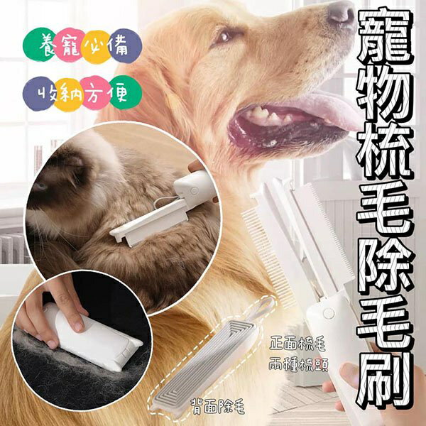『臺灣x現貨秒出』三合一折疊寵物梳毛除毛刷 寵物除毛 寵物梳子 寵物毛梳 貓咪梳毛 狗毛梳