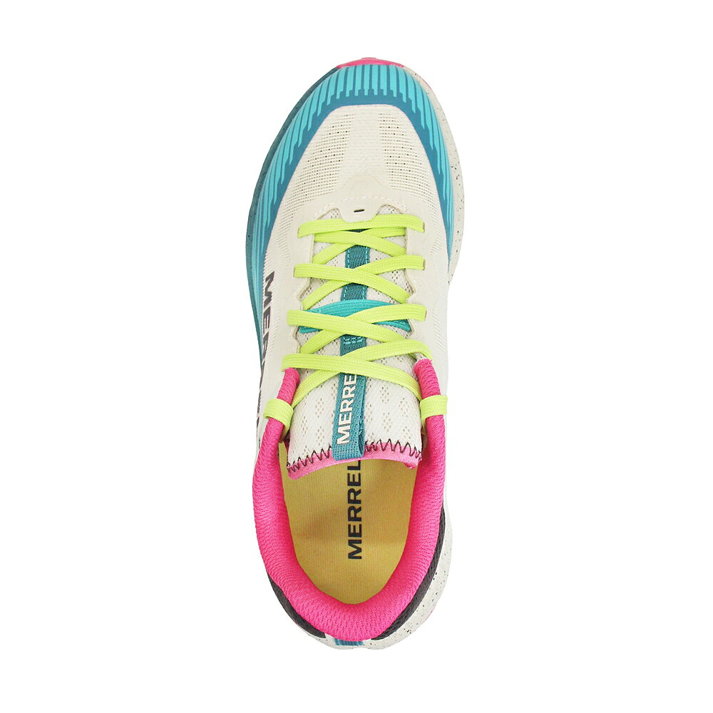 MERRELL(女)AGILITY PEAK 6 輕量戶外越野訓練鞋 女鞋-白綠桃色 4
