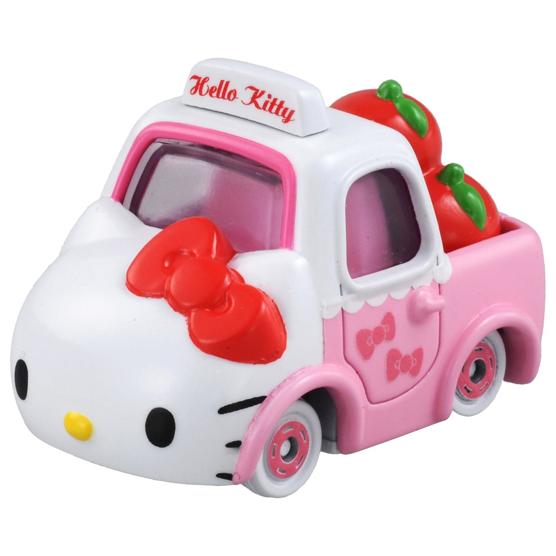 大賀屋 日貨 HELLO KITTY 貨車 蘋果 Tomica 多美小汽車 合金車 玩具車 正版 L00011280