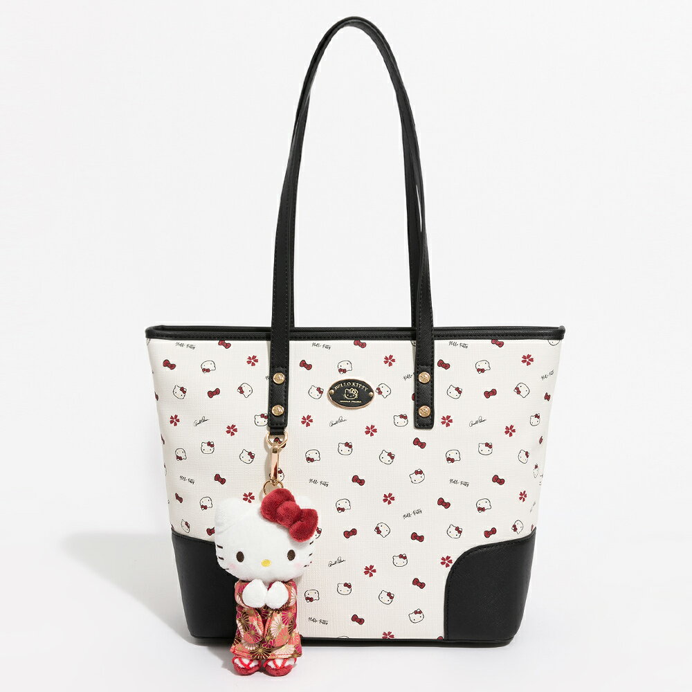 Hello Kitty - Arnold Palmer - 托特包 Cherry Blossom系列 - 黑白色