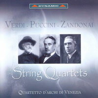威爾第、普契尼、詹多奈：弦樂四重奏作品 Verdi - Puccini - Zandonai: String Quartets (CD)【Dynamic】